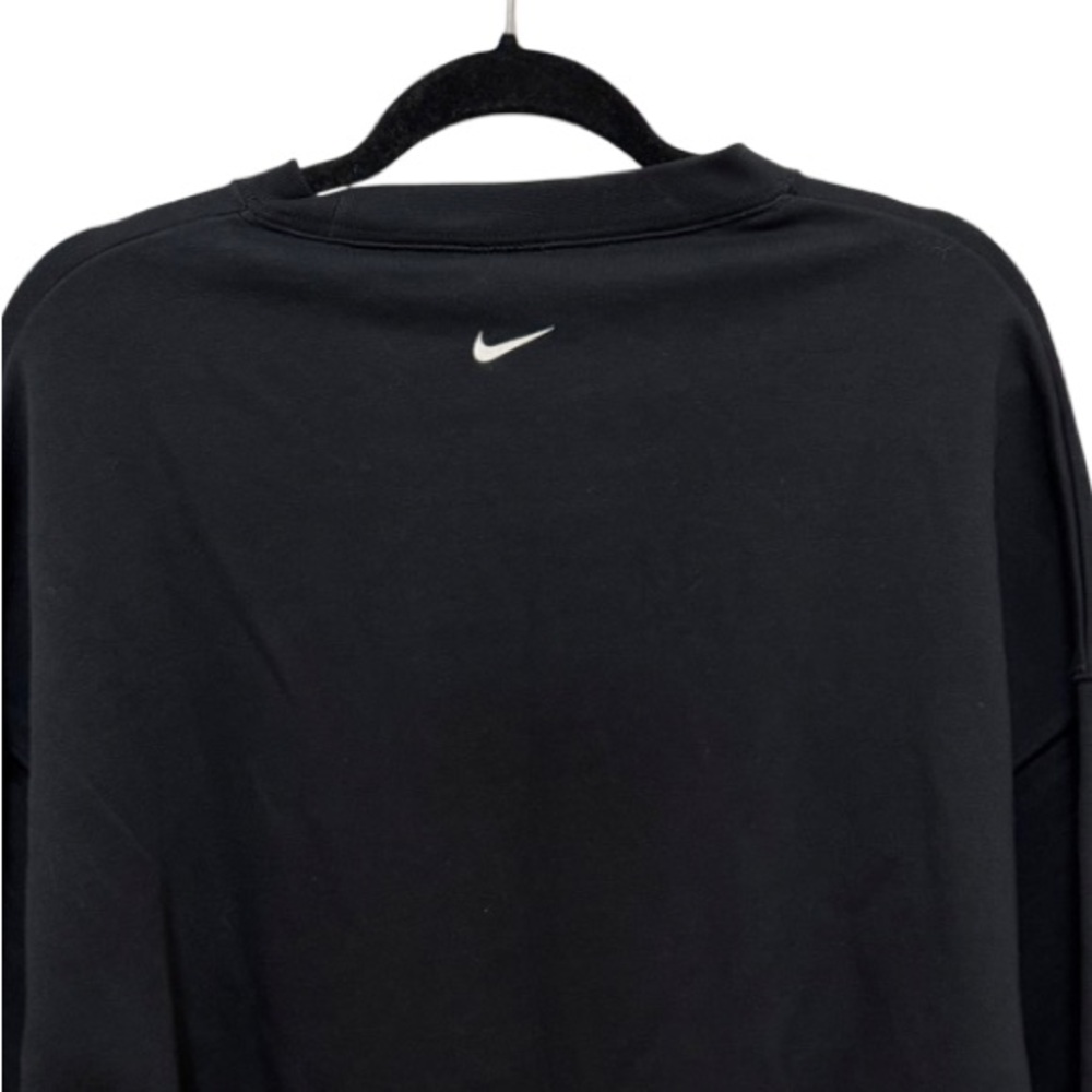 Nike Sportswear NWT Oversized Fleece Crew Neck Sweatshirt Black Women’s Small - Picture 5 of 14